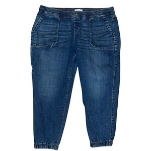 Lane Bryant Mid Rise Boyfriend Jogger Jeans Pull On Medium Wash Size 20